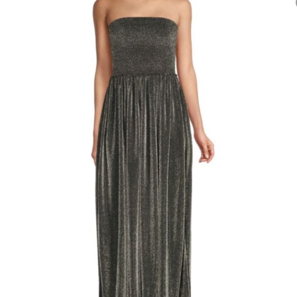 Ramy Brook Strapless Metallic Gown